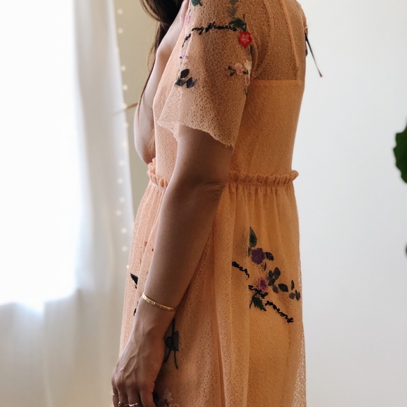 Topshop Petite Floral Lace Skater Dress - Picture 2 of 3